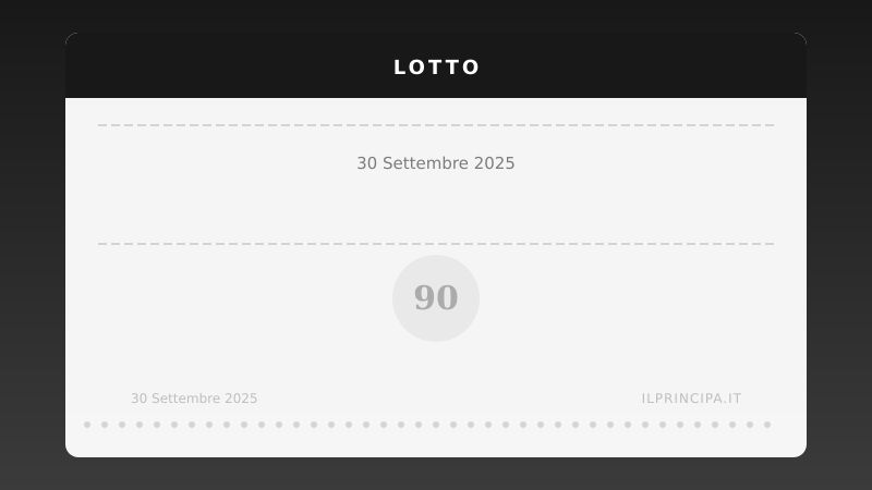 Risultati Lotto 30 settembre 2025: la tabella completa